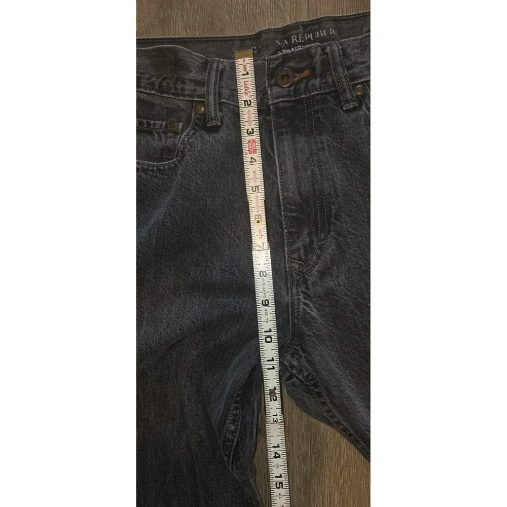 Mens Banana Republic Denim Jeans 33 X 34 Straight Leg black fade rinse Cotton